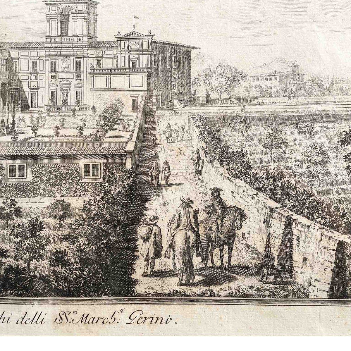 Villa Di Montughi Dei Marchesi Gerini Incisa Da Pietro Monaco 1744-photo-4