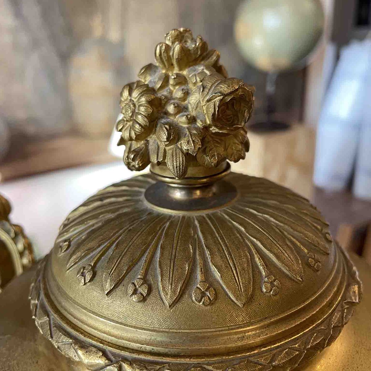 Pendola Antica Dorata Da Tavolo Funzionante 1800-photo-2