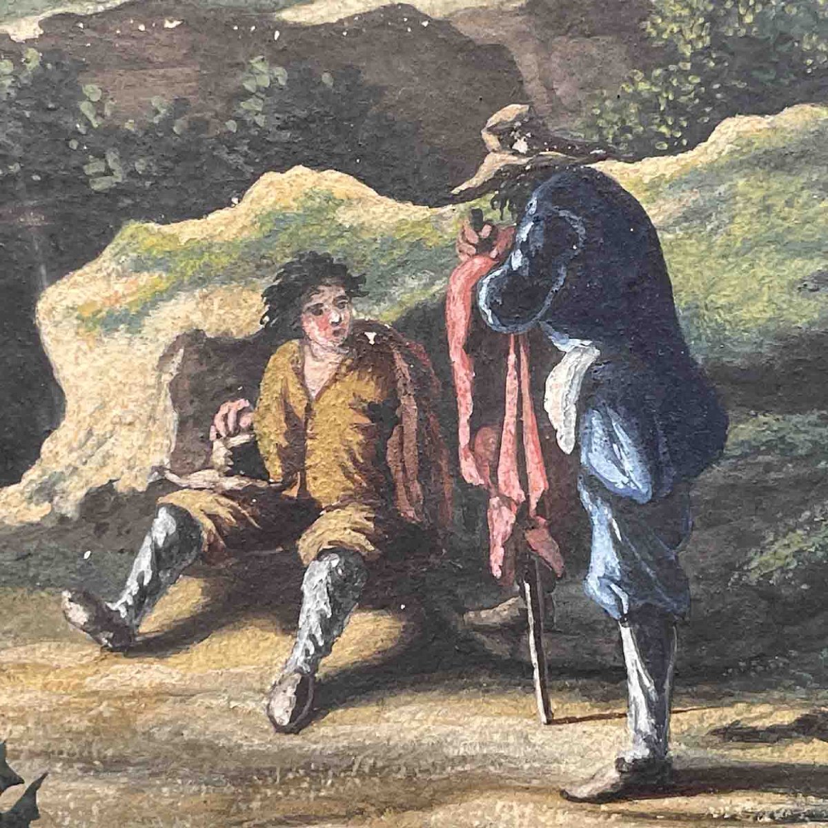 Coppia di Paesaggi Dipinti ad Acquarello del 1800-photo-2
