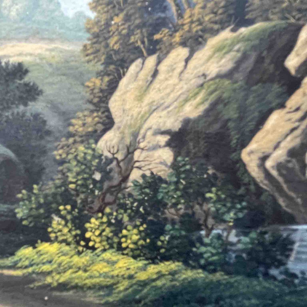 Coppia di Paesaggi Dipinti ad Acquarello del 1800-photo-4