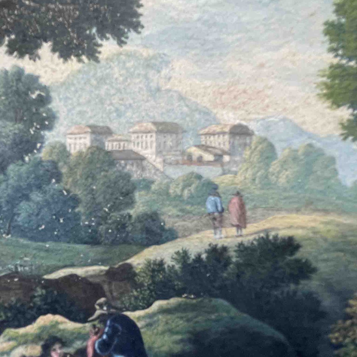 Coppia di Paesaggi Dipinti ad Acquarello del 1800-photo-3