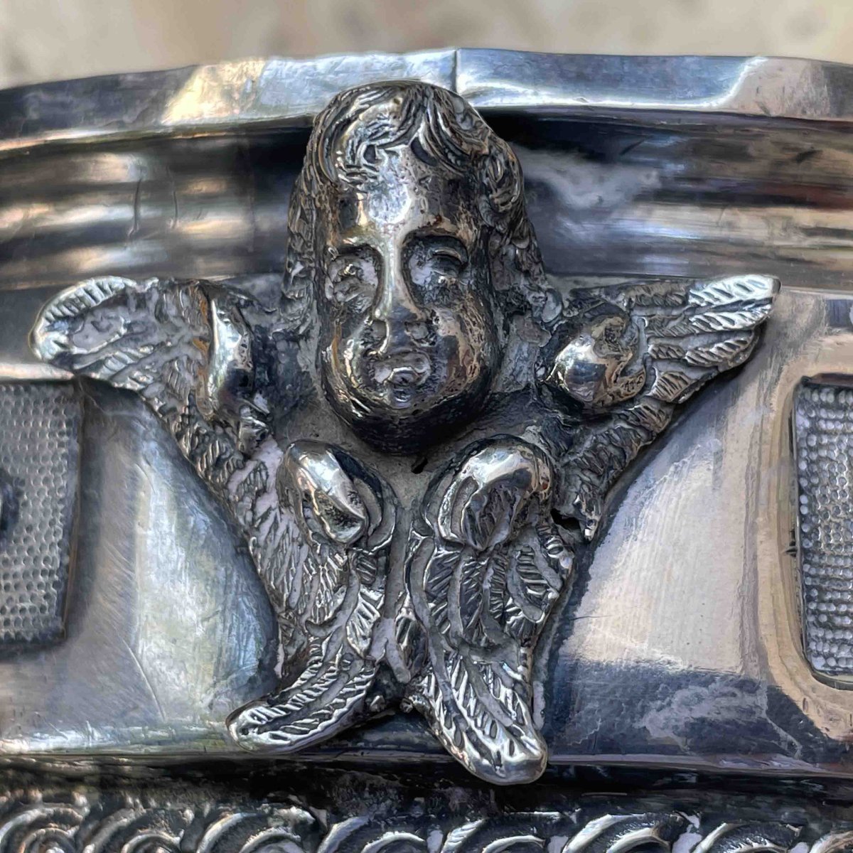 Vaso in Argento Antico Bresciano Sbalzato-photo-4