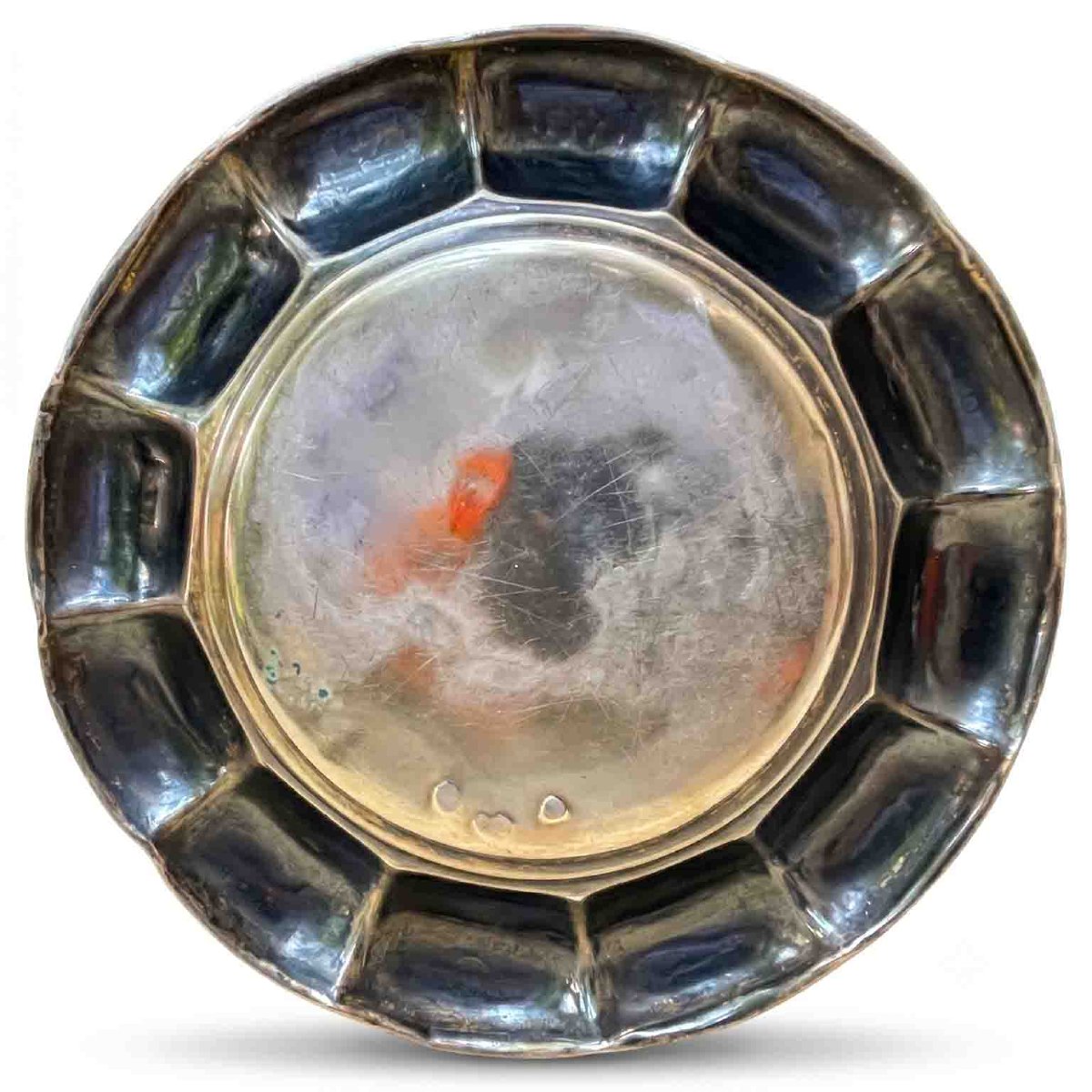Piatto Circolare con Bordo Mistilineo in Argento del Regno di Sardegna ante 1872-photo-3