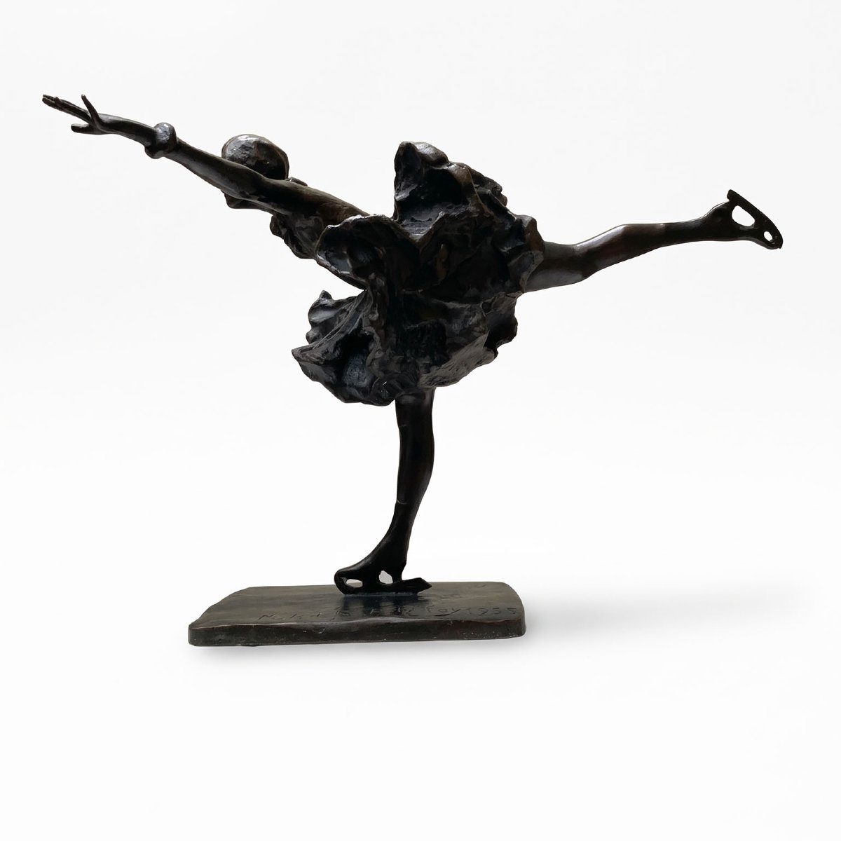 Paolo Troubetzkoy 1935 La Pattinatrice in Bronzo-photo-3