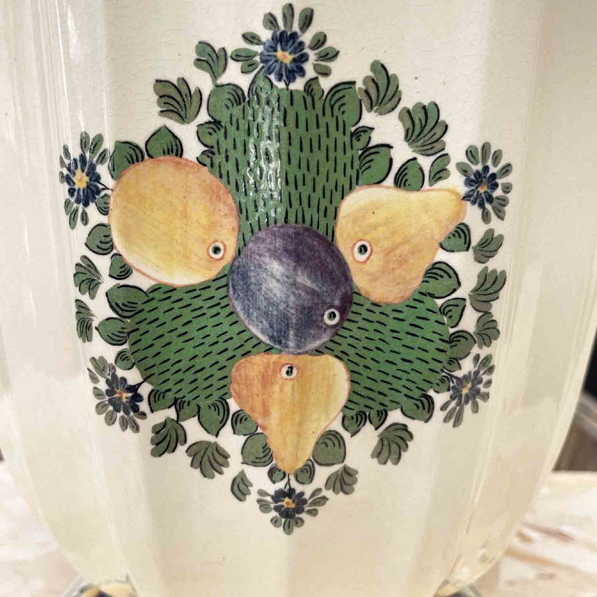 Vasi in Ceramica Decorata Richard Ginori con Coperchio Prima Metà del 1900 Set di Due-photo-3