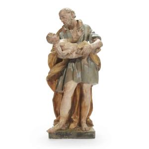San Giuseppe con Bambino in Terracotta