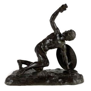 Statua In Bronzo Di Gladiatore 1900
