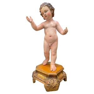 Bambin Gesù in Terracotta XVIII Secolo Italia Meridionale