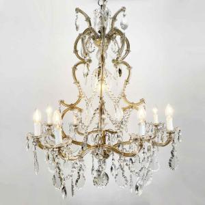 Lampadario In Cristallo Maria Teresa 1950