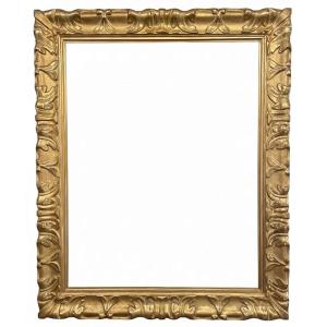 Cornice Emiliana Intagliata E Dorata Antica