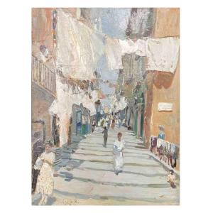 Cangiullo Francesco Veduta di Napoli Pallonetto a Santa Lucia 1900