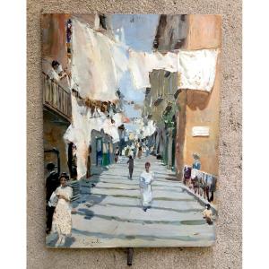 Cangiullo Francesco Veduta di Napoli Pallonetto a Santa Lucia 1900