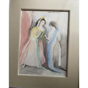 Two Women By Marie Laurencin (1883 - 1956)