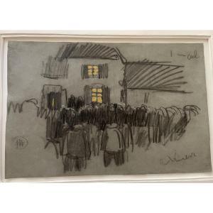 Watching In Brittany By Mathurin Meheut