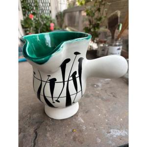 Pitcher With Musical Notes By Roger Capron