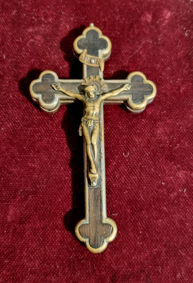 Croce reliquiario di San Camillo de Lellis e Gabr. a Virg. P-photo-2
