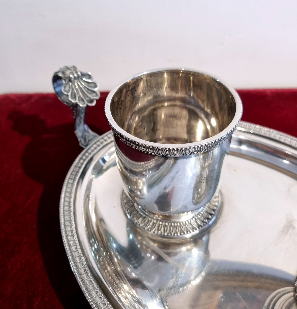 Portacandele in argento con portafiammiferi-photo-5