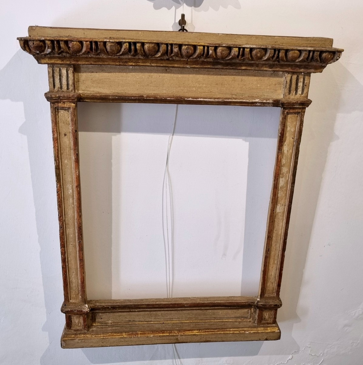 Cornice italiana ad edicola in legno laccata-photo-3