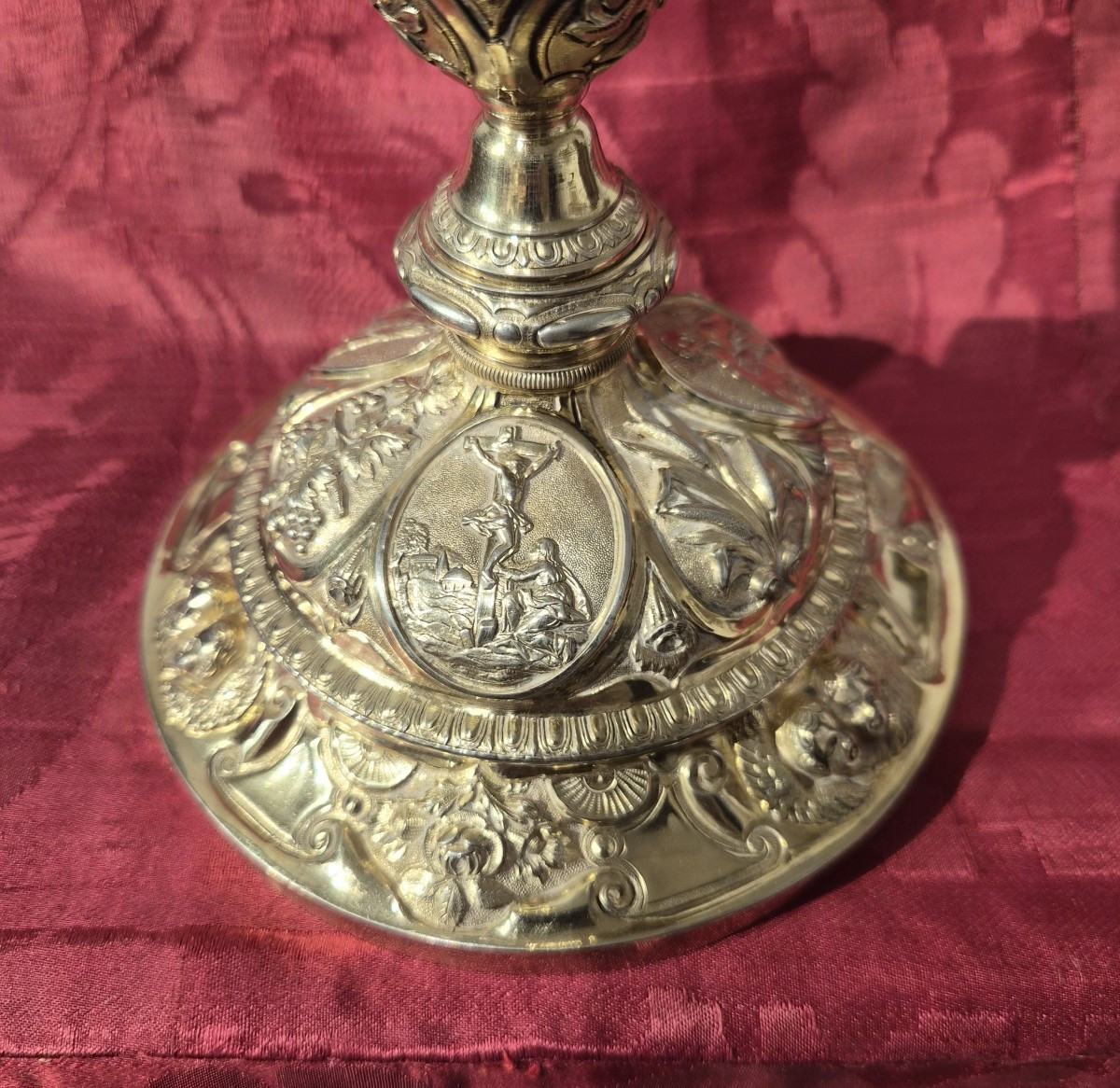 Calice Barocco in argento dorato-photo-2