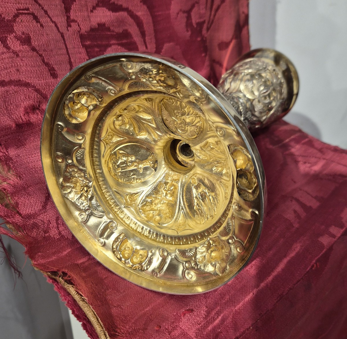 Calice Barocco in argento dorato-photo-3