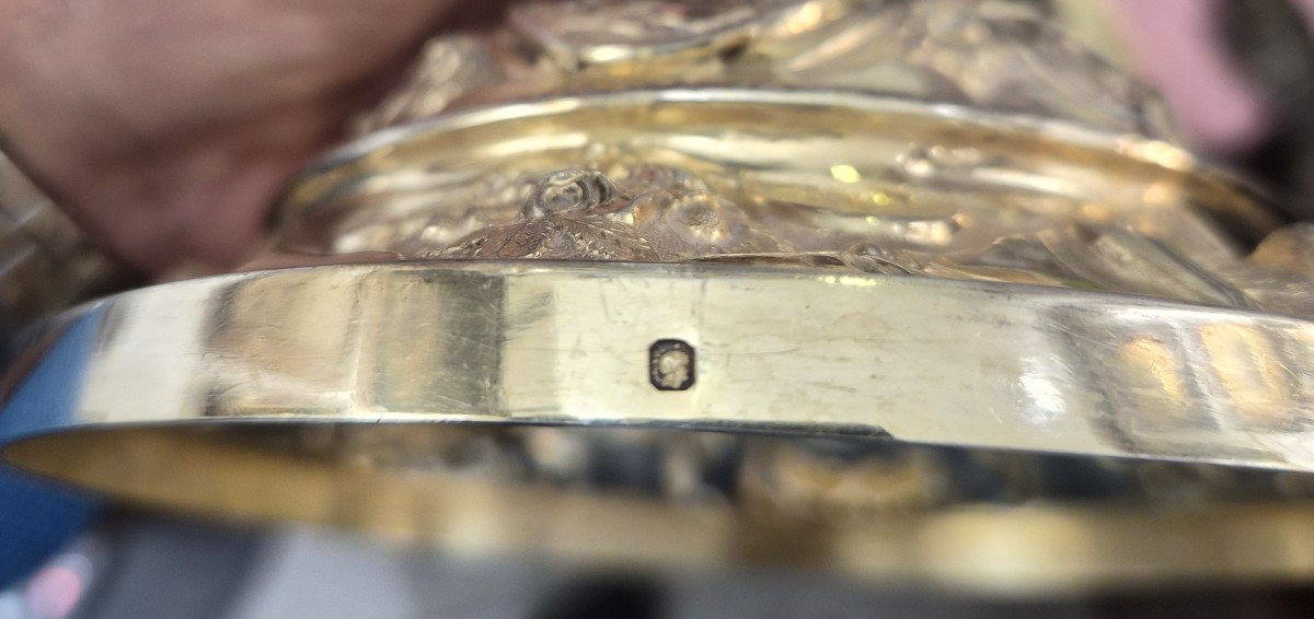 Calice Barocco in argento dorato-photo-6