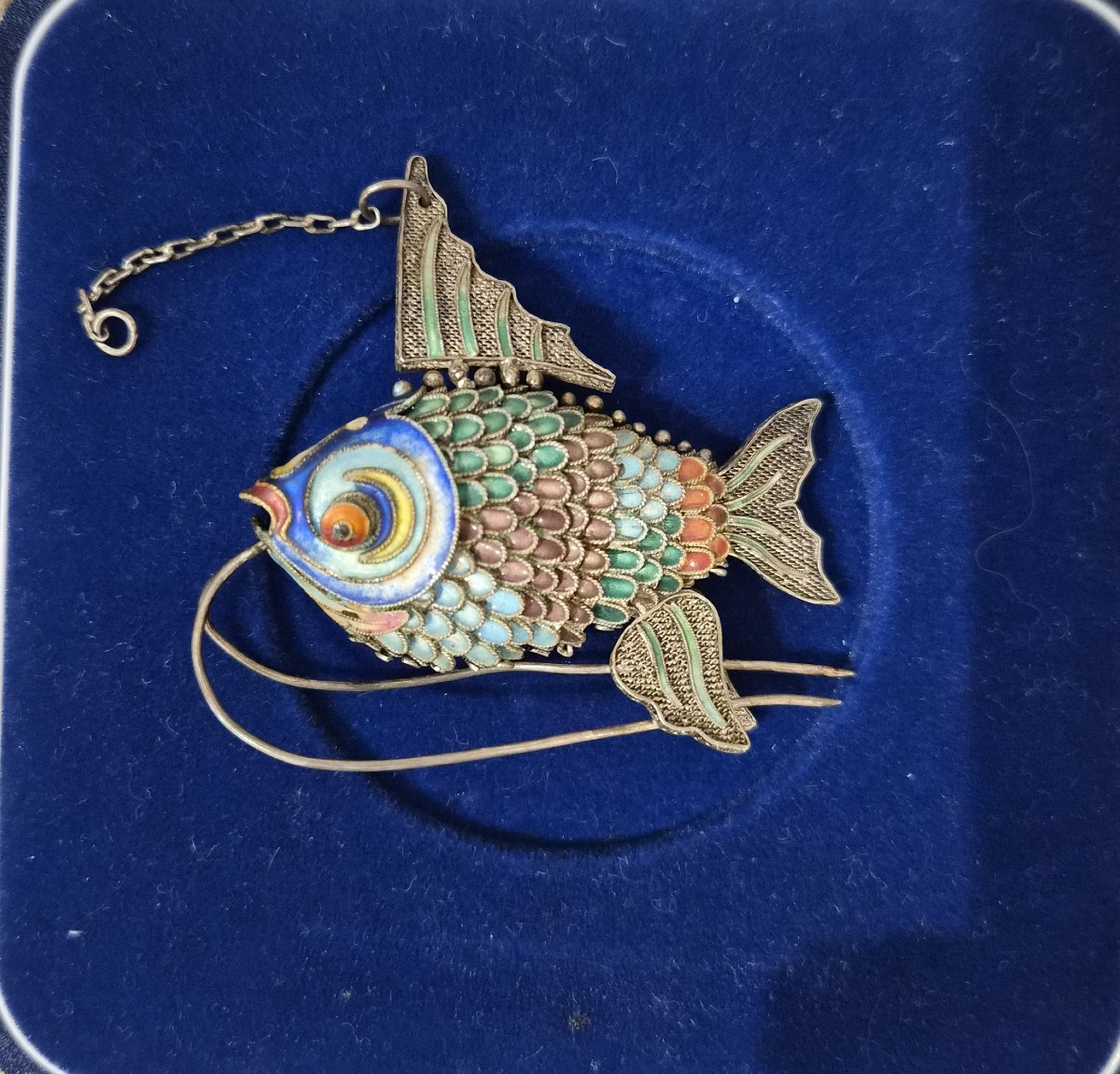 Pesce in argento e smalti-photo-1