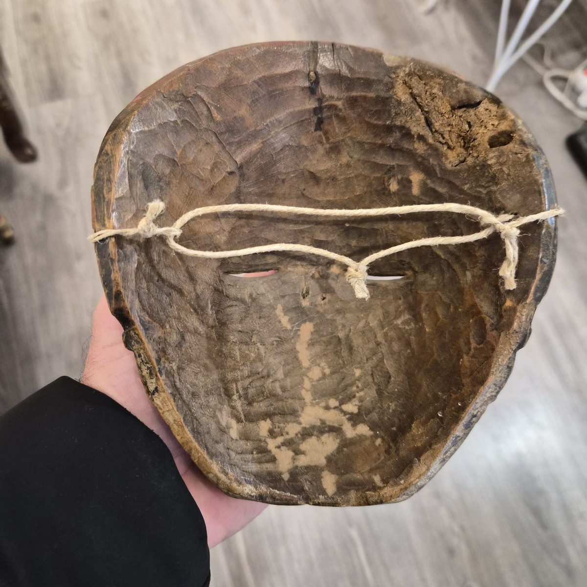 Paio di Maschere orientali legno policromo-photo-4