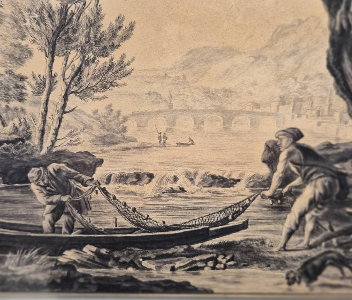 Disegno su carta in cornice dorata-photo-2