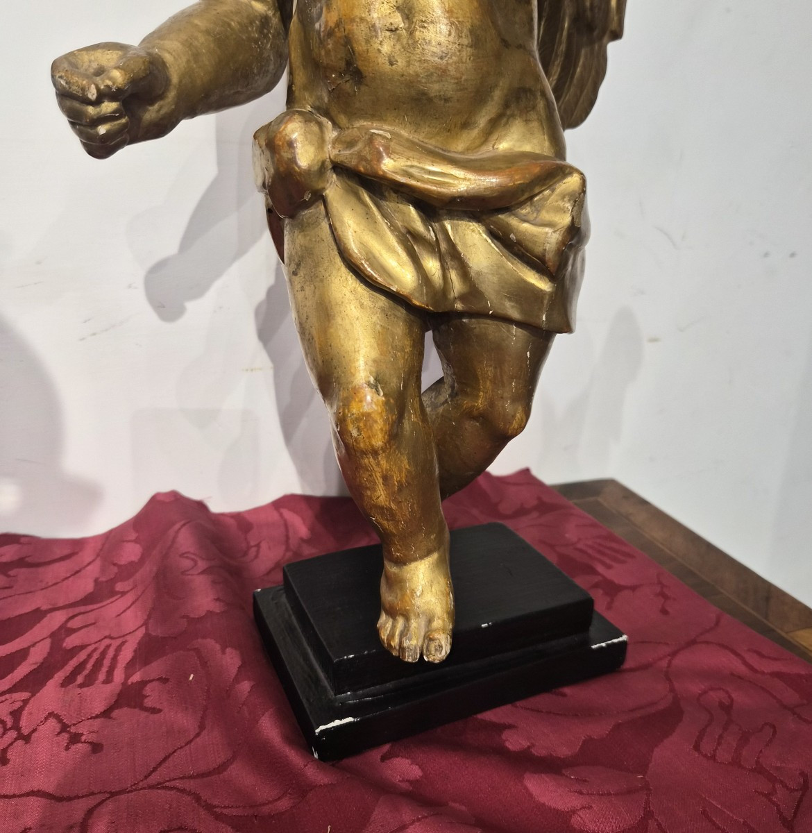 Putto Barocco in legno dorato-photo-2