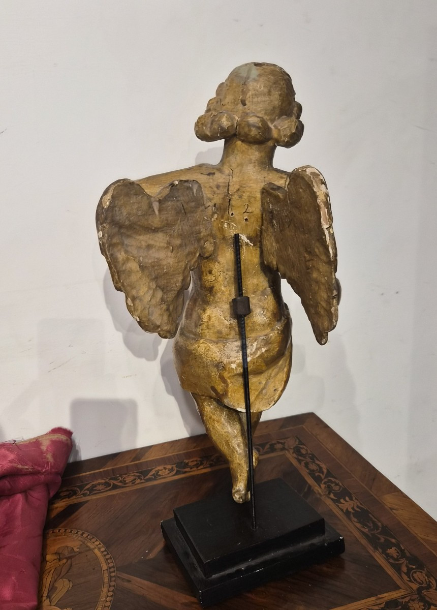 Putto Barocco in legno dorato-photo-2