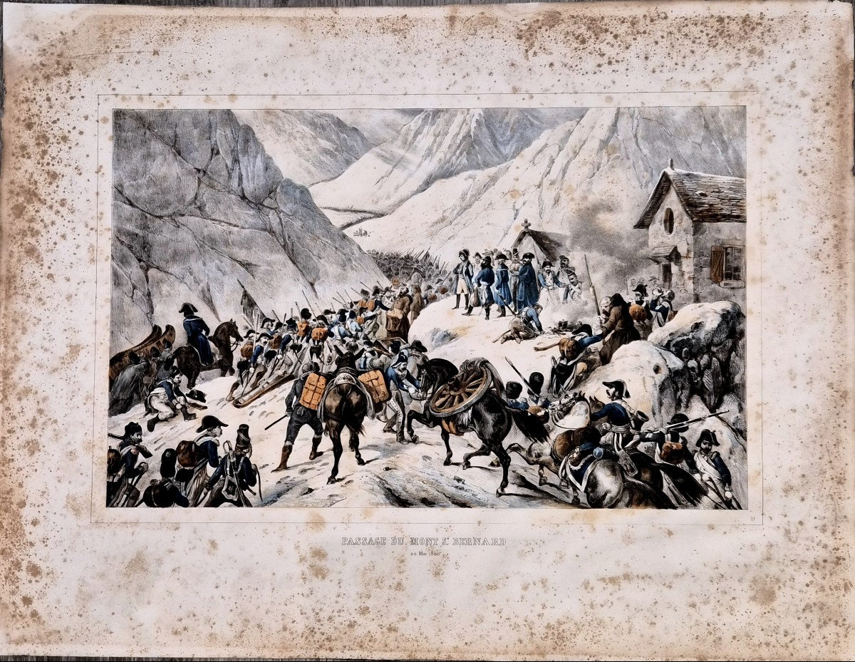 4 litografie colorate originali acquerralate  d'epoca,primo quarto del xix secolo-photo-2