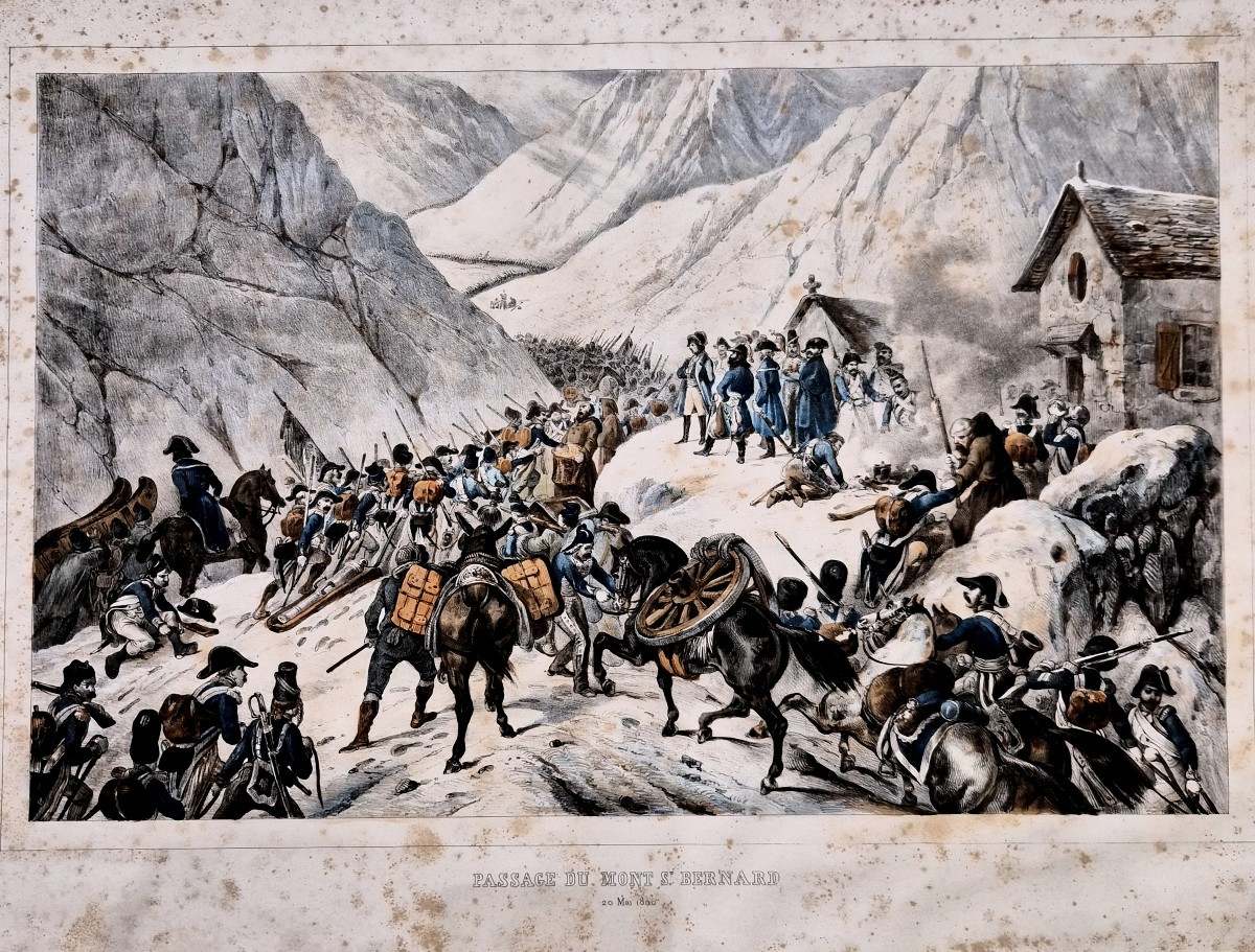 4 litografie colorate originali acquerralate  d'epoca,primo quarto del xix secolo-photo-3