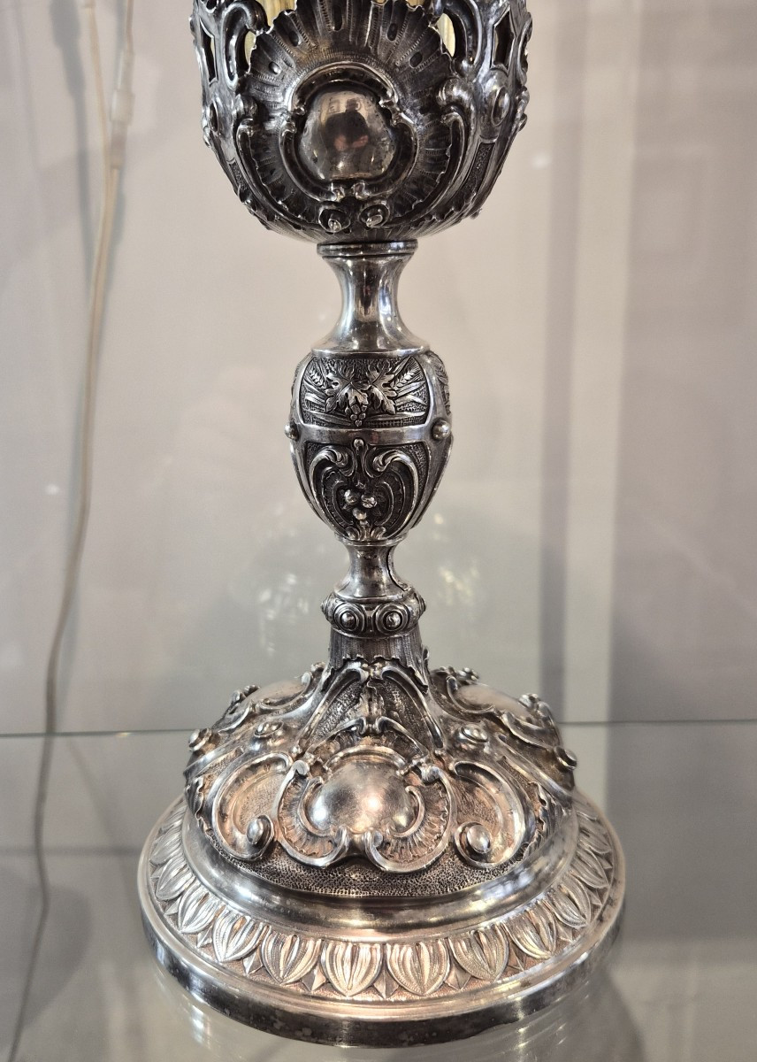 Calice eucaristico argento,Napoli XVIII secolo-photo-3