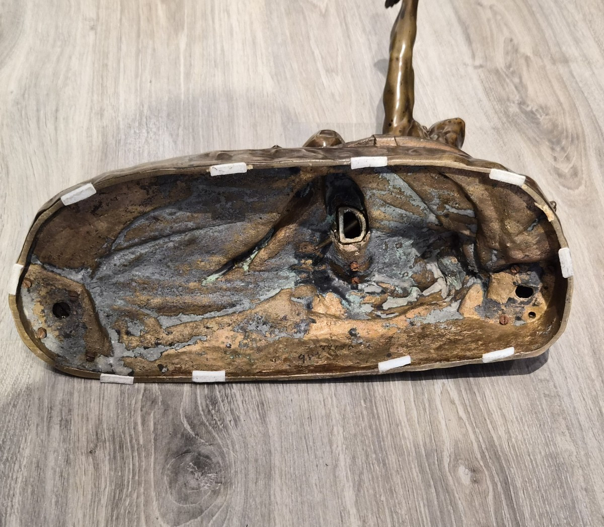 La scultura in bronzo del Soldato di Maratona,firmata F.Barbedienne-photo-5