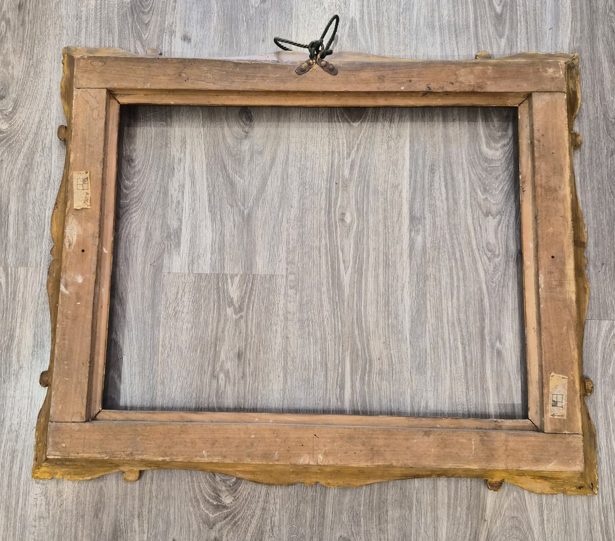 Cornice napoletana in legno dorato a vassoio-photo-3