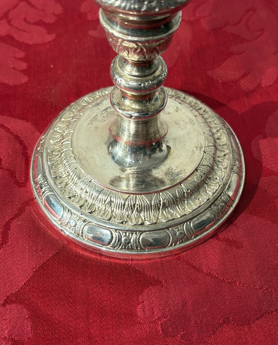 Calice liturgico  in argento, Roma XVIII sec.-photo-2