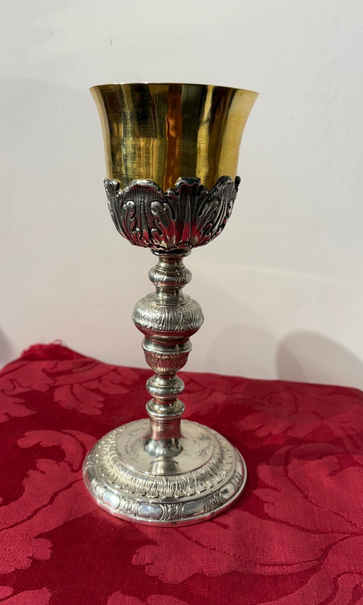Calice liturgico  in argento, Roma XVIII sec.-photo-1