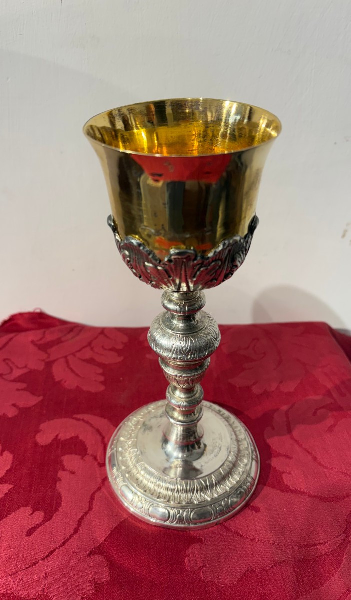 Calice liturgico  in argento, Roma XVIII sec.-photo-6
