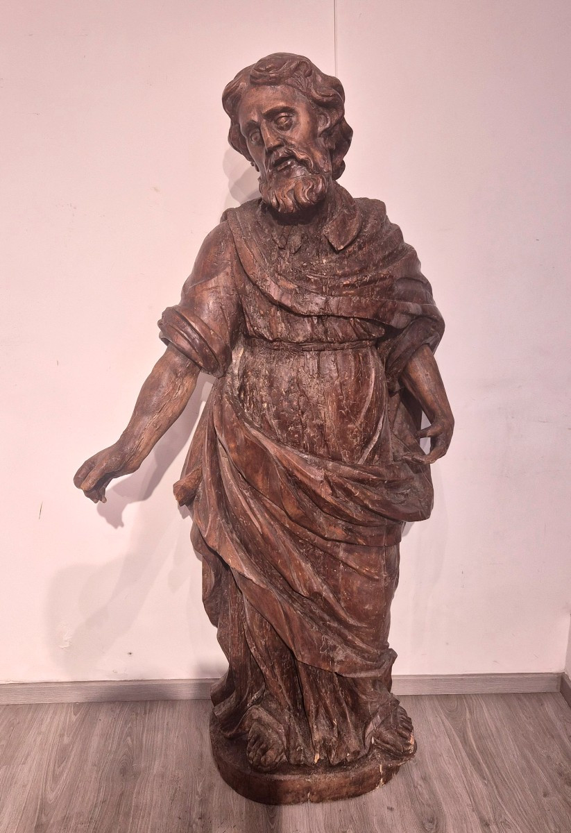 Evangelista,scultura lignea inizi 1600,altezza naturale-photo-1