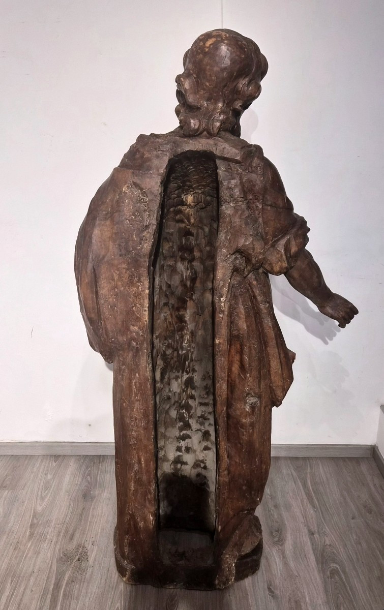 Evangelista,scultura lignea inizi 1600,altezza naturale-photo-3