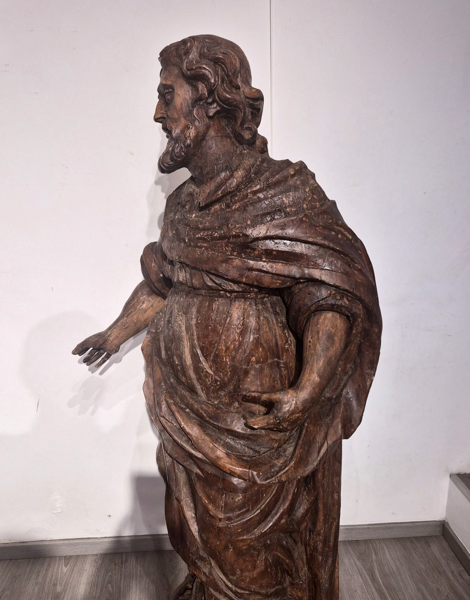 Evangelista,scultura lignea inizi 1600,altezza naturale-photo-4