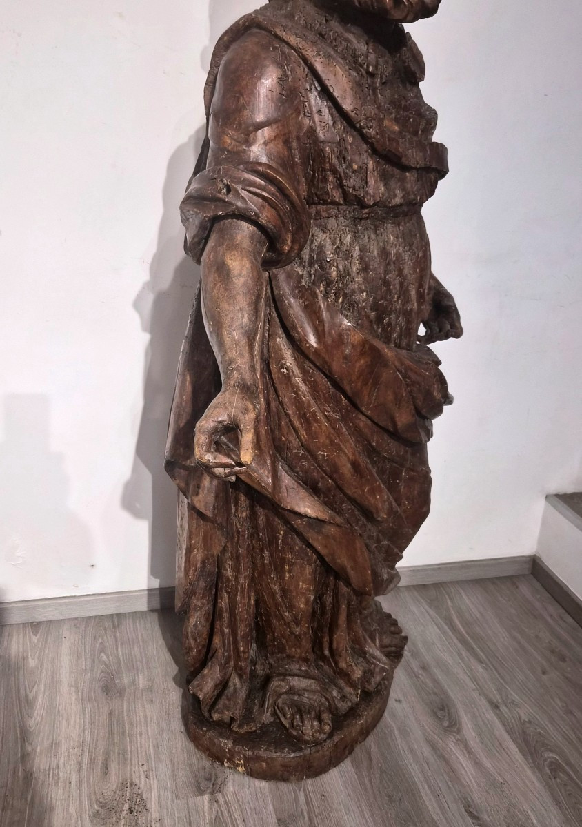 Evangelista,scultura lignea inizi 1600,altezza naturale-photo-6