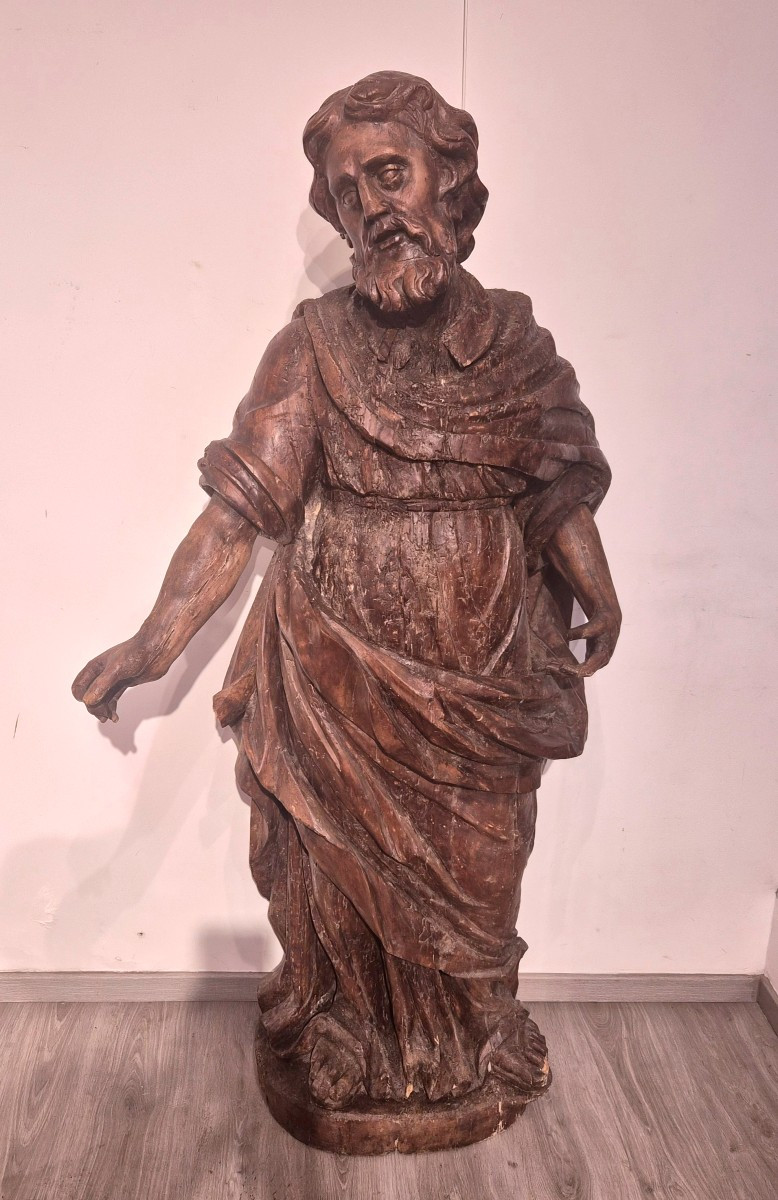 Evangelista,scultura lignea inizi 1600,altezza naturale-photo-7