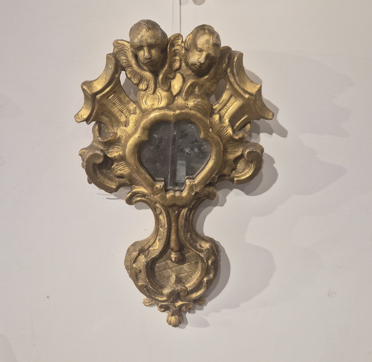 Coppia di Ostensori in legno dorati barocchi romani-photo-1