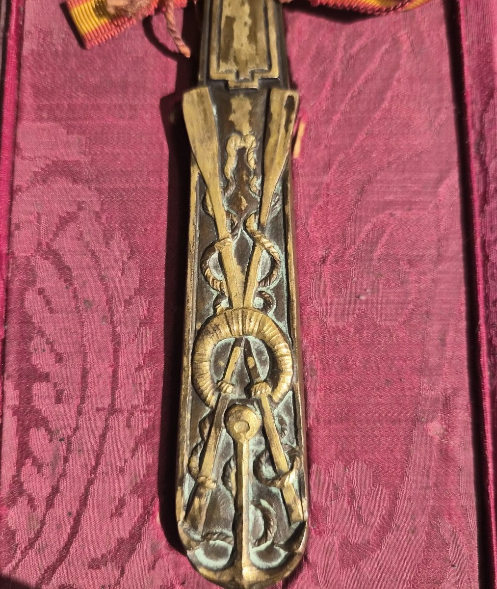 Martelletto cerimoniale o commemorativo in bronzo-photo-3