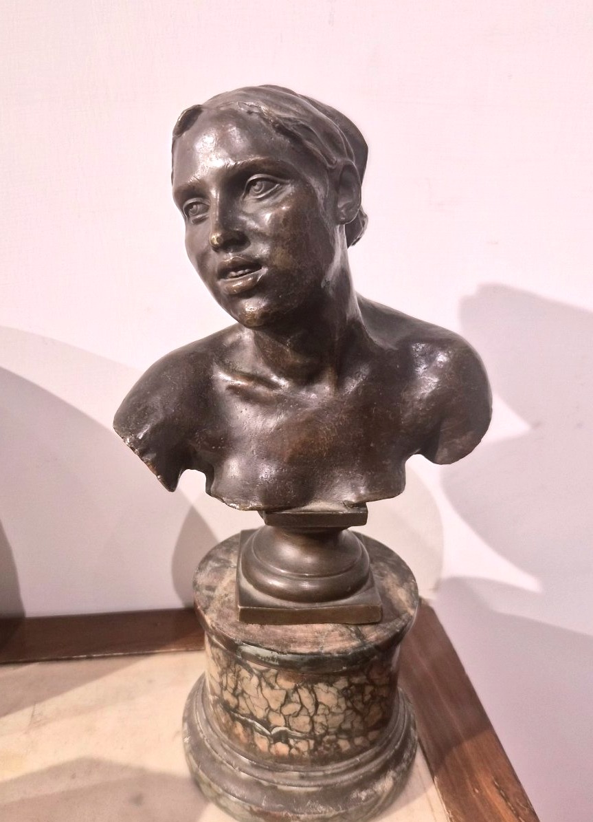 Scultura in bronzo a patina originale del celebre scultore Vincenzo Gemito, (Napoli 1852-1929).-photo-2