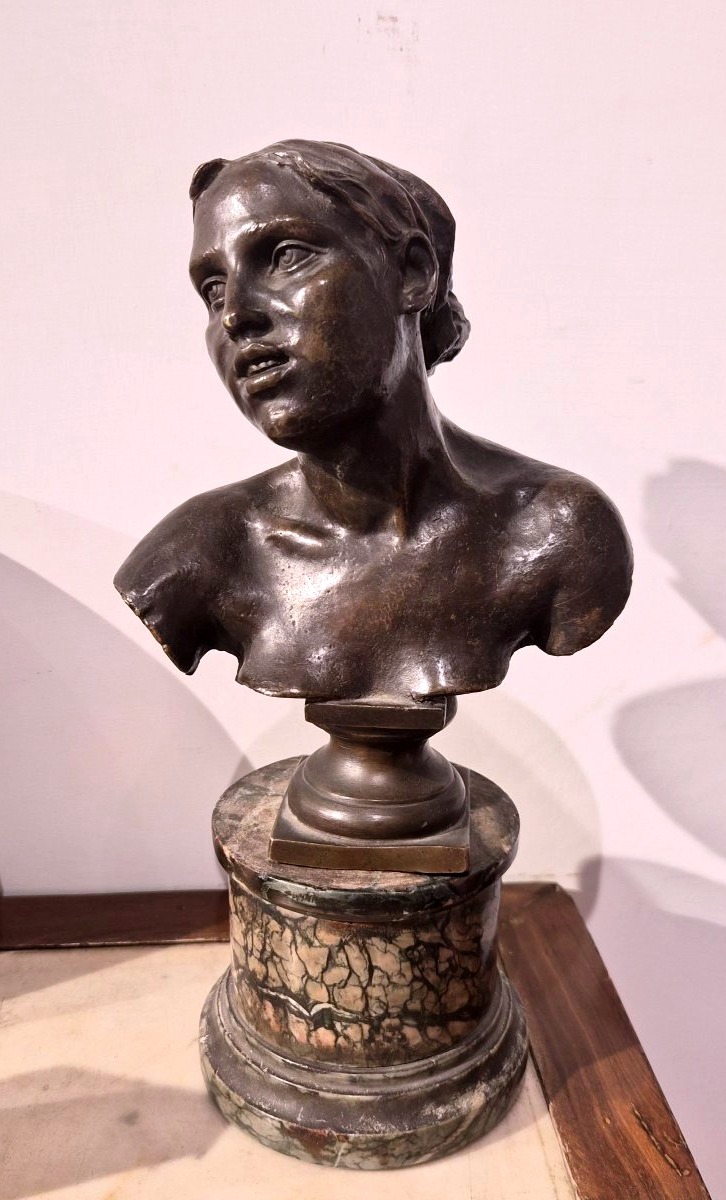 Scultura in bronzo a patina originale del celebre scultore Vincenzo Gemito, (Napoli 1852-1929).