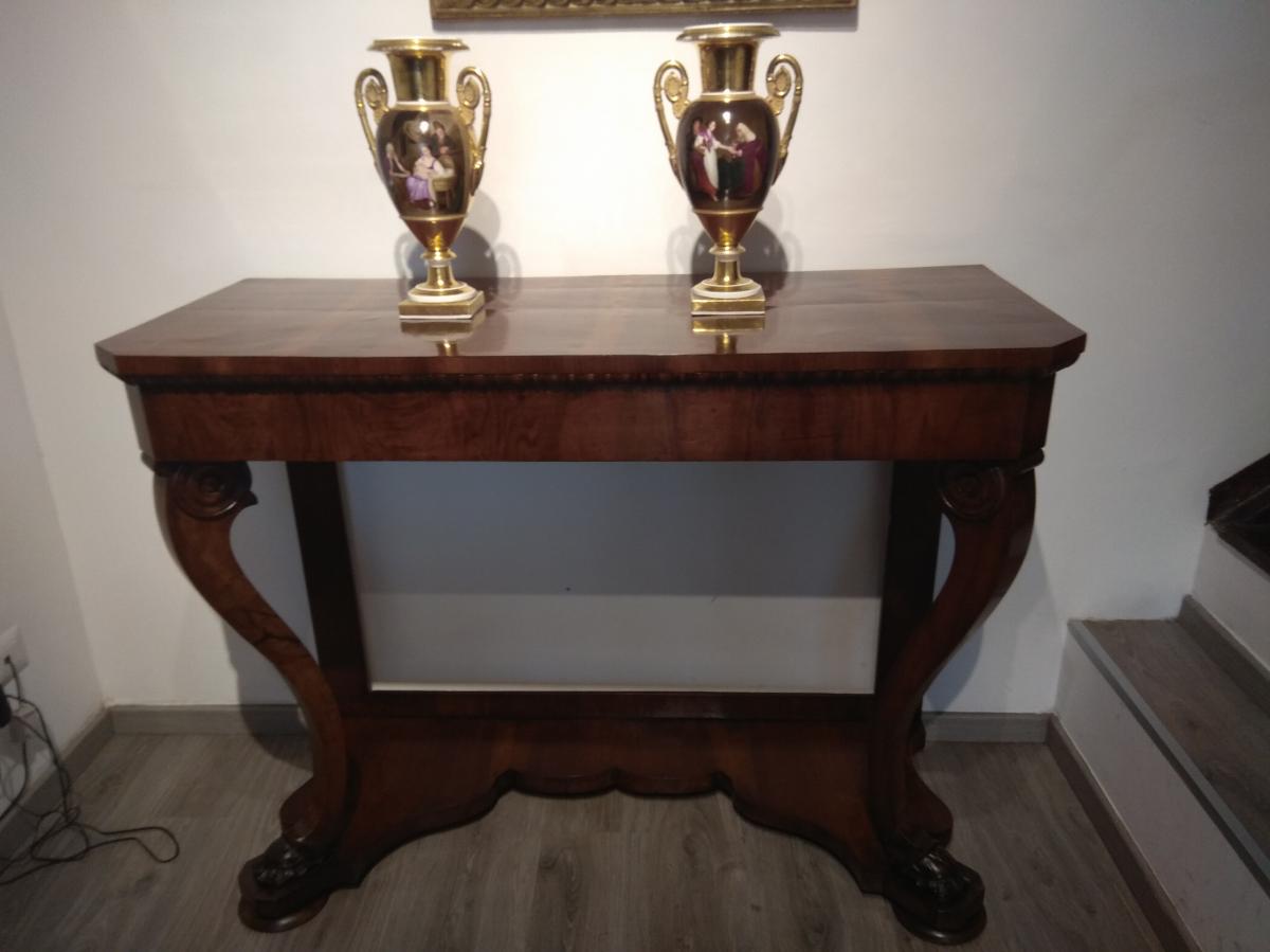 Console Carlo X En Noyer, Vers 1830-photo-4