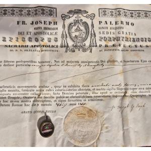 Reliquia di San Giovanni Apostolo, con autentica