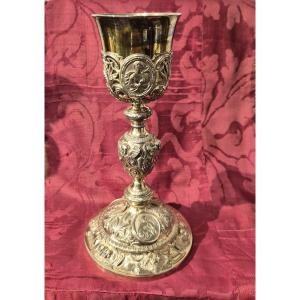 Calice Barocco in argento dorato